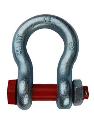 Example of a bow shackle with safety bolts from Yuedasite Rigging from China