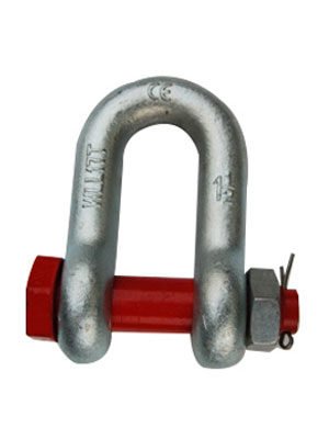 Example of a D-shackle with safety bolts from Yuedasite Rigging from China