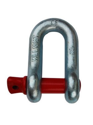 Example of a D-shackle with screw bolts from Yuedasite Rigging from China