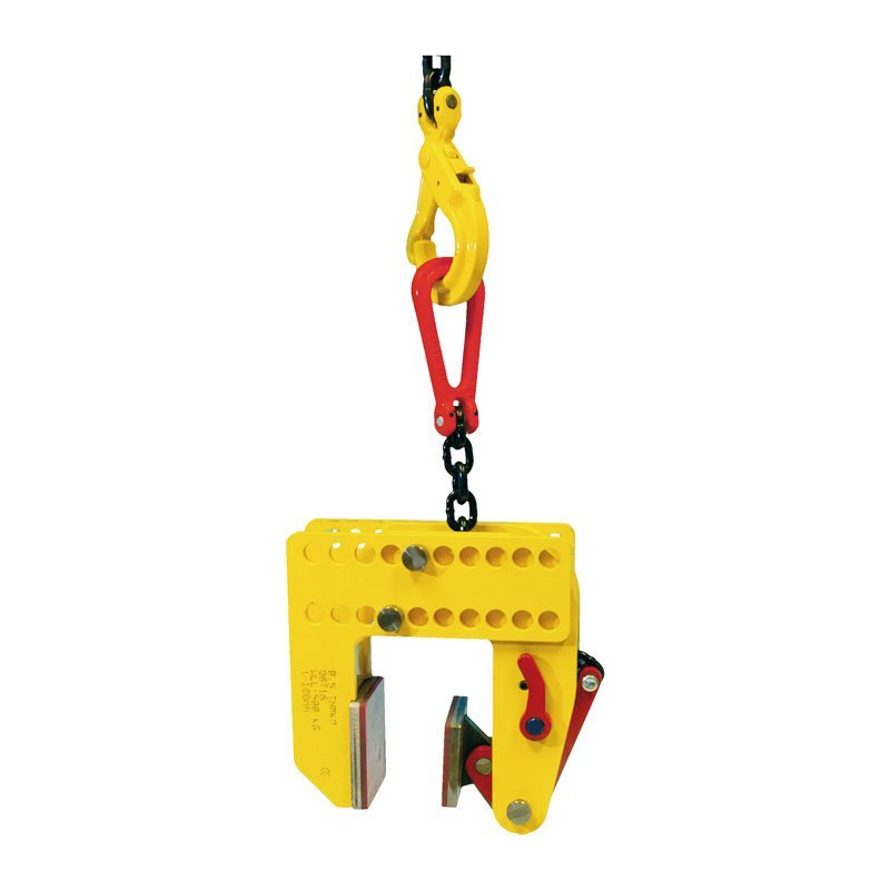 Example of non-marking lifting clamps of the TNMK-A model for vertical lifting